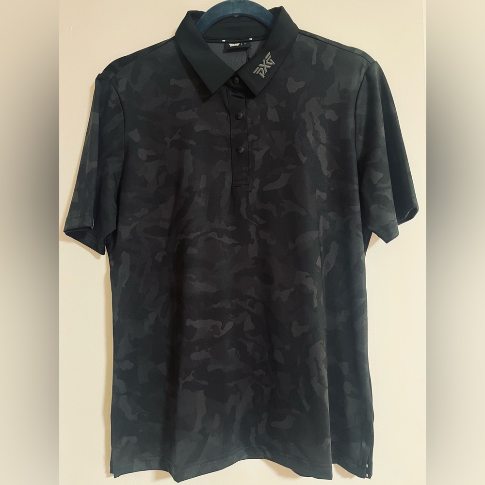 NWT PXG “Fairway” Black Camouflage Polo Shirt - Women’s M